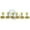 Gold, variant on Kluson Kluson Tuners (Deluxe Series) w/ Keystone "Tulip" Buttons (L3 R3) Single-Line - Fits Gibson® (Gold)