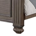 thumbnail image 3 of Recus King Bed-Carved Floral Details-Arched Headboard-Gray Wood, 3 of 7
