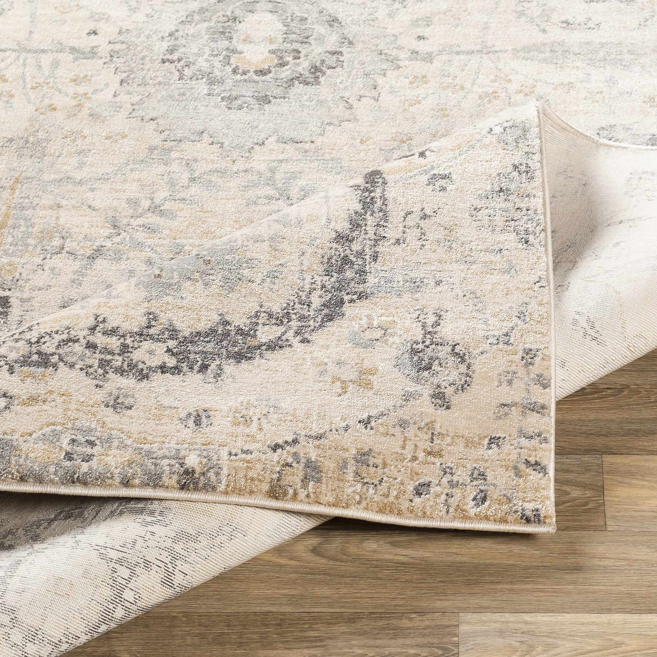 BoutiqueRugs Sunnyside Traditional Floral Oversized Area Rug - Oriental Damask Patterned Carpet for Living Room, Bedroom - Beige, Cream, Green, Sage - 8'10" x 12' (9x12)