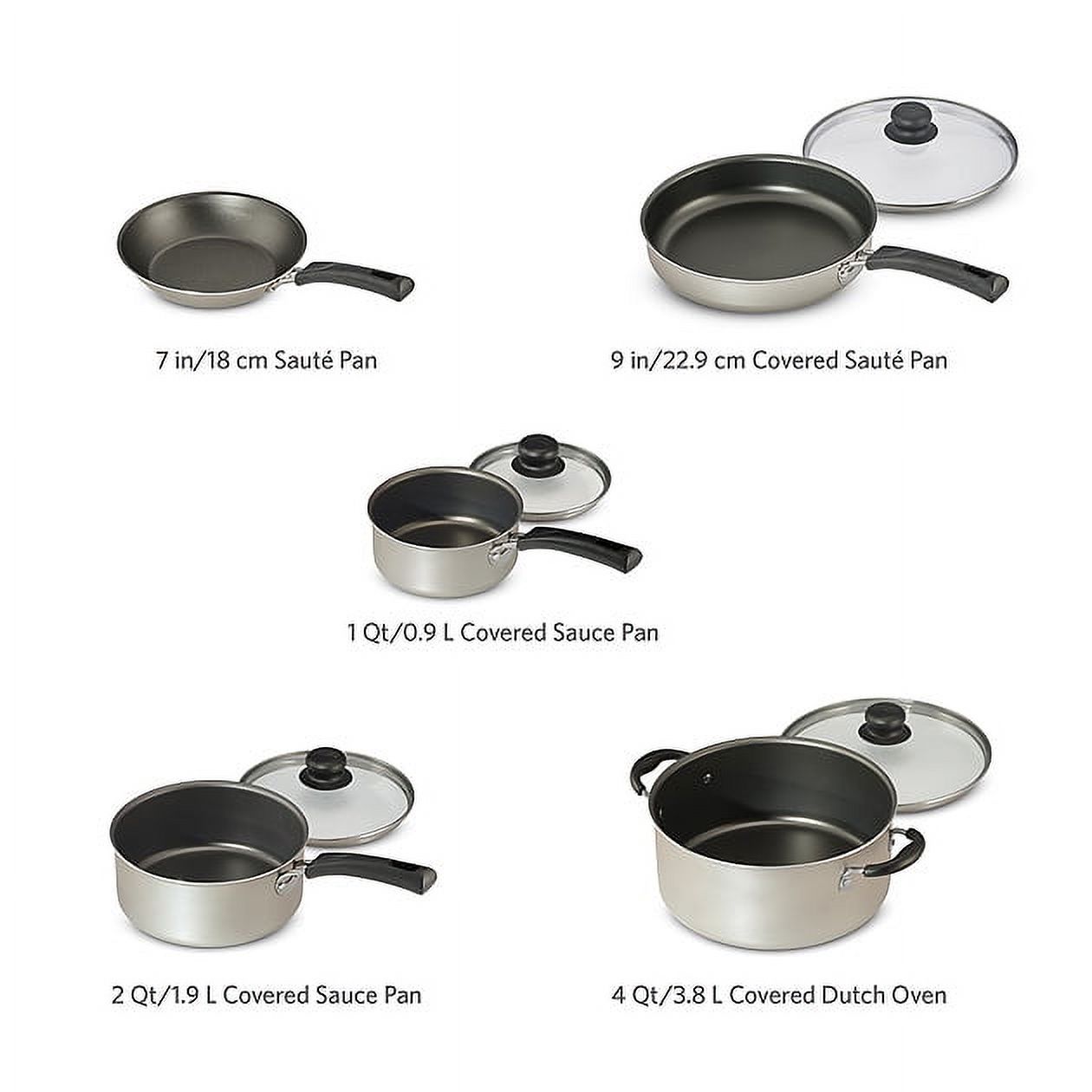 Tramontina 9-Piece Non-Stick Cookware Set, Champagne photo 7