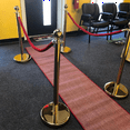thumbnail image 6 of 2 Pack Velvet Stanchion Rope with Gold Hooks, Crowd Control Rope Safety Barrier Red Carpet Decoration, 5 Feet Red, 6 of 9