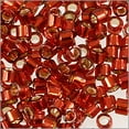 thumbnail image 1 of Miyuki Perle de Rocaille Délicate 11/0 Doublée d'Argent Rouge Brique (Tube de 3 Grammes), 1 of 4