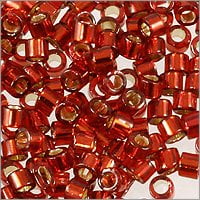 Miyuki Perle de Rocaille Délicate 11/0 Doublée d'Argent Rouge Brique (Tube de 3 Grammes)