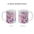 thumbnail image 2 of WIRESTER 11 Oz Ceramic Tea Cup Coffee Mug, Purple Butterfly Pink Vines, 2 of 7