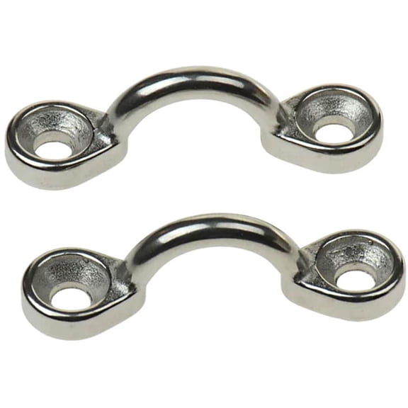 T-H Marine Stainless Steel Eye Straps - Boat and Kayak Tie Down Pad Eye Kit - 2 Pieces