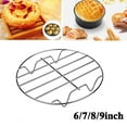 thumbnail image 3 of 6/7/8/9 inch Fryer Accessories Fit For 2.5-6.4qt Fryer On Offer Kitchen Grid Steel Single-layer Rack Grill, 3 of 9