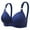 Blue, variant on Womens Plus Size Bra Front Button Bra Woman's Fashion Comfortable Breastplate Lace Breathable Bra Underwear No Rims Comfortable and Convenient, No Underwire