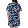 thumbnail image 3 of Bingfone Dragons Print Pajamas Sets for Women Soft Short-Sleeved Pjs with Lounge Shorts Two Piece Sleepwear, 3 of 8