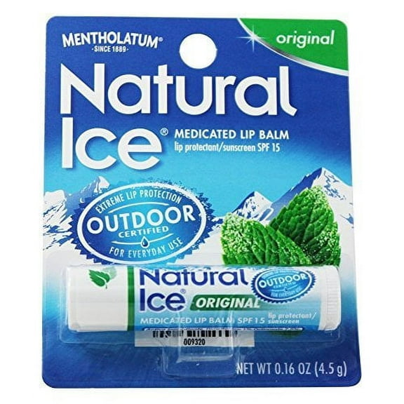 Mentholatum Natural Ice Lip Balm Original SPF 15 1 Each ( Packs of 6)