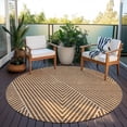 thumbnail image 6 of Addison Rugs Chantille Indoor/Outdoor Transitional Geometric, Abstract Terracotta Washable Round Rug, 8' x 8', 6 of 6