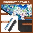 thumbnail image 3 of Mahjong Mat 31.5" x 31.5" Vibrant Blue Mandala Floral Geometric Patterns Non-Slip Noise Reduction American Mahjong Tiles Table Cover for Dominoes Poker Card Board Games Gift, 3 of 8