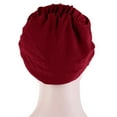 thumbnail image 5 of WEAIXIMIUNG Gants Sans Doigts pour Femmes Chapeau de Perles Uni Chapeau de Chimiothérapie à Volants, 5 of 5