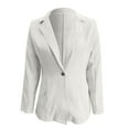 thumbnail image 5 of adviicd Blazers for Women Women's Relaxed Scuba Knit Stretch Blazer with Scrunch Sleeves (White,XXL), 5 of 5