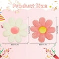 thumbnail image 3 of 2 Pack Flower Pillows, 16in Daisy Cushions Floor Chair Seat Pad, Fluffy Soft Petal Cushions, Tatami Seating Pillow for Bed, Sofa, Chair, Car, Pink + White, 3 of 7
