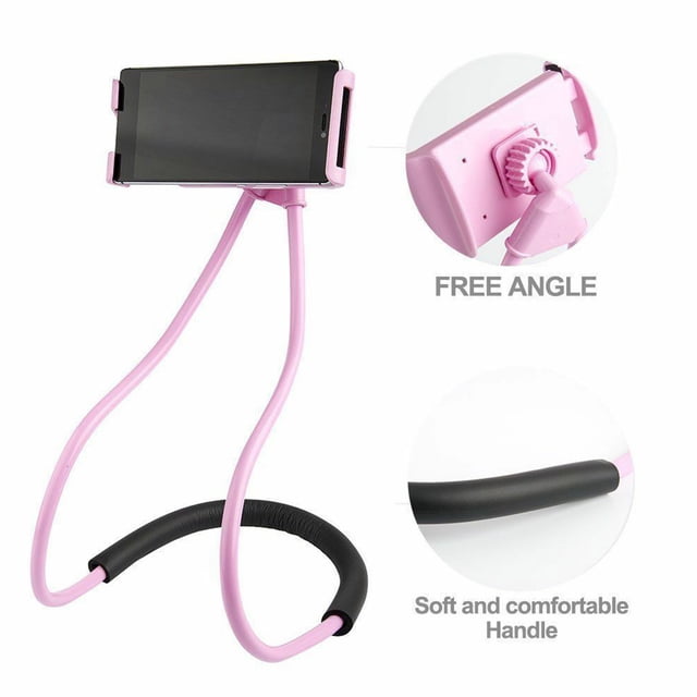 Matsuzay Soporte para colgar en el cuello para teléfono móvil, portátil, ajustable en altura, flexible, para casa, dormitorio, juego, accesorios de Teléfono y Comunicación Blanco