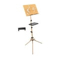 thumbnail image 3 of yotijay Wooden Music Stand for Sheet Music Adjustable Height for Lectern Guitar Band with tray phone clip, 3 of 9