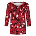 thumbnail image 5 of Fourth of July,How To Cancel Order,Cadancy Dressy Summer Tops for Women Plus Size 3X,Cute Clothes Trendy 2025 Blouses Casual,Red Shirts Plus Size,De Mujer Para,Red L, 5 of 5