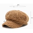 thumbnail image 2 of CoCopeaunts Newsboy Cap Thick Warm Winter Hat Outdoor Cabbie Hat Octagonal Beret Cap Lady Vintage Artist Painter Beret Hat, 2 of 7