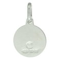 thumbnail image 2 of Dainty Sterling Silver St Jude Medal Necklace 1/2 inch Round Italy, 16 inch Chain 0.8mm, 2 of 3