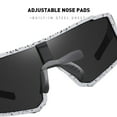 thumbnail image 4 of Kafsov Outdoor Cycling Sunglasses with UV Protection, Full Frame Design for Men and Women, Ideal for Road, Mountain Bike, Fishing, Running, Climbing, Black, White, Blue, Green White, 4 of 9