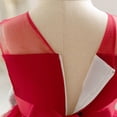 thumbnail image 6 of CIAKGIAF Girls Dress Pleated Bow Sleeveless Crew Neck Mesh Fluffy Princess Dresses Red for 1-2Years, 6 of 6