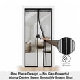 thumbnail image 3 of Magnetic Screen Door Self Closing Mesh Door Curtain 47.2"x86.6" Black, 3 of 9