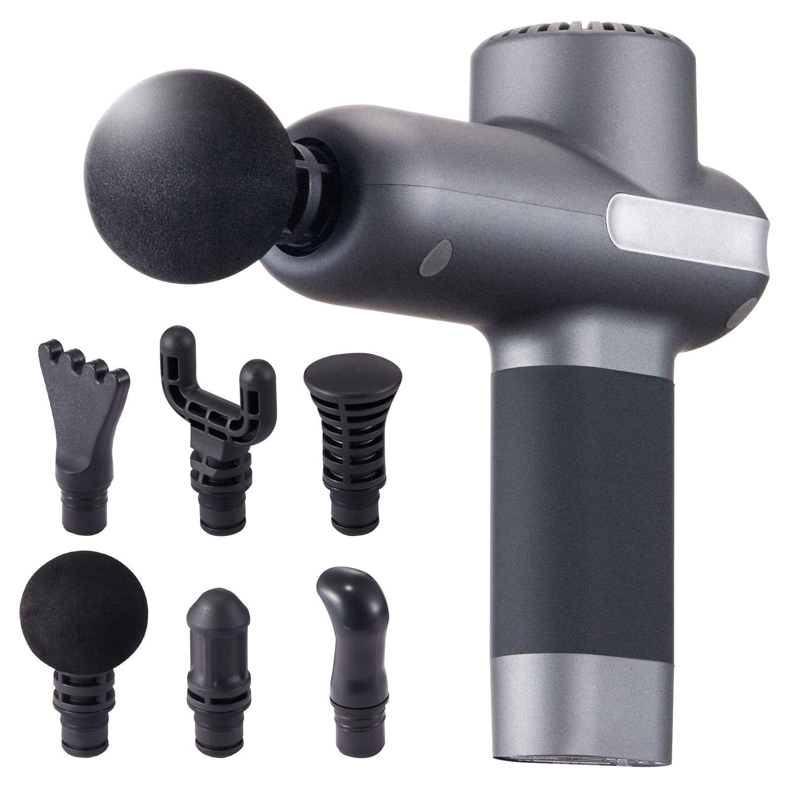 Mini Massage Gun Percussion Muscle Massager for Athletes Pain Relief Muscle Relaxation with 5 Speeds 6 Heads 7.4V 2500mAh Battery Handheld Small Massage Gun