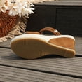 thumbnail image 6 of Trendy Suede Wedge Sandal for Women Open Toe Espadrille Heels Dressy Strappy Non-Slip Slides Platform Shoes, 6 of 9