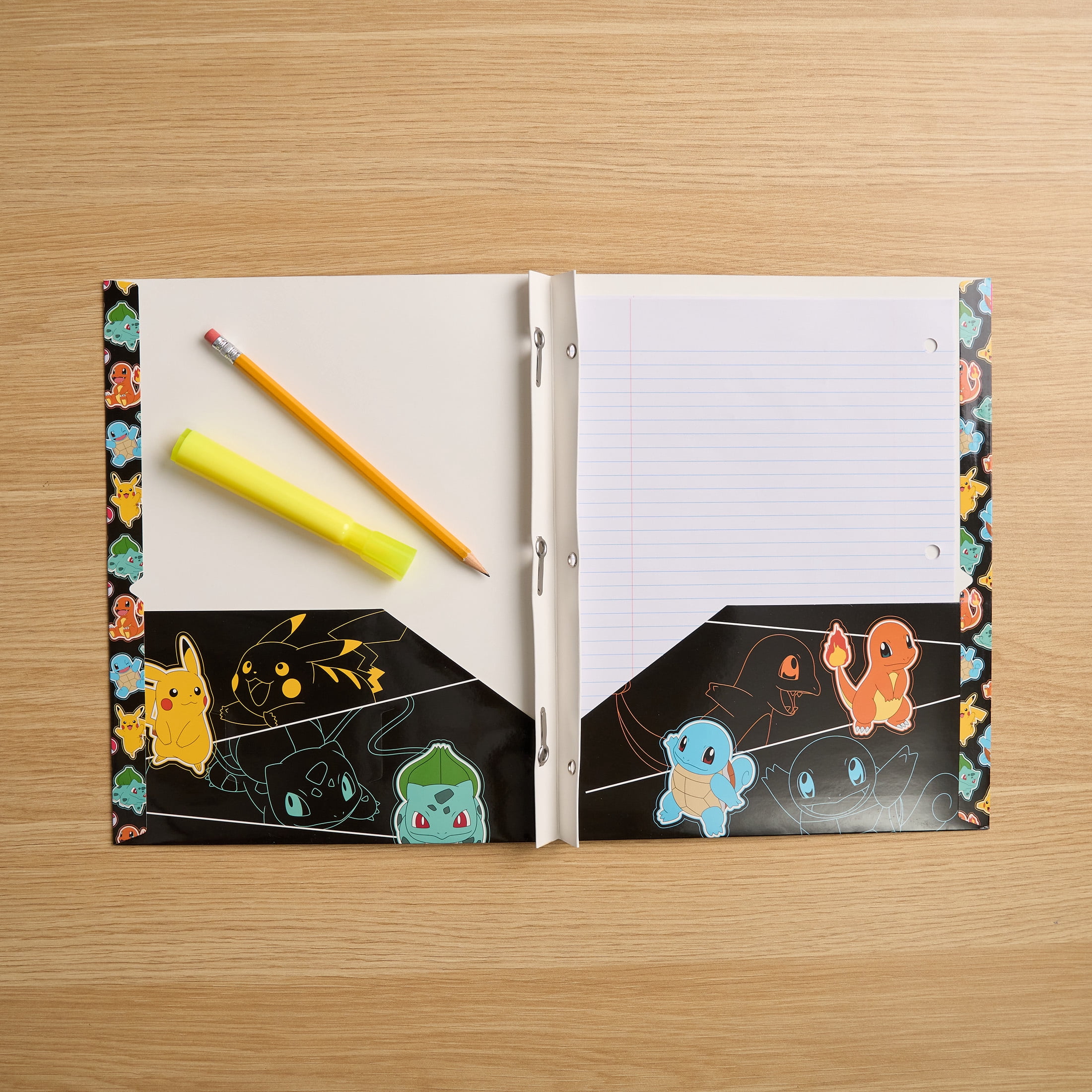Pokémon 3-Prong 2-Pocket Folder, Multi-Color, Letter Size