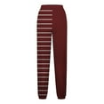 thumbnail image 4 of PuLe pants for women Women Printed Baggy Sweatpants Pockets High Waist Joggers Pants Contrast Color Sporty Athletic Lounge Trousers, 4 of 5