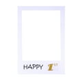 thumbnail image 1 of MasteelfCA Happy 1st DIY Paper Picture Frame Cutouts Photo Booth Props for Birthday Party, 1 of 7