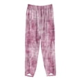 thumbnail image 6 of Jacenvly 2024 Two-Piece Sets Women's Women Fashion Print Casual Loose Fitting Round Neck Short Sleeve Top Pants Two-Piece Set New and Trending Pink, 6 of 8