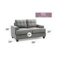 thumbnail image 2 of Glory Furniture Sandridge Microsuede Loveseat in Gray, 2 of 6
