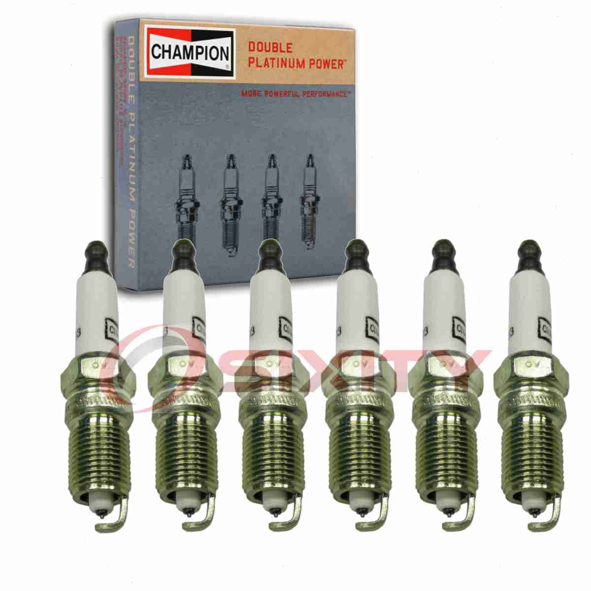 6 pc Champion 7983 Double Platinum Spark Plugs for 12571164 12578277 41-952 41-974 41-983 41-985 4469 HGR9LQPO PZTR5A15 RS14PMPB5 Ignition Wire Secondary Fits select: 2006-2011 CHEVROLET IMPALA