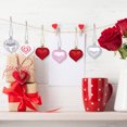 thumbnail image 2 of Scidweet 52 Pcs Valentine's Day Decor, Heart Shaped Hanging Plastic Valentine Tree Ornaments for Home Wedding Dinner Gifts Table Decorations, 2 of 6