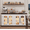Brown, variant on HUJAUU TV Stand for Living Room with LED & Charging Station, Entertainment Center with Adjustable Shelves, Buffet Cabinet TV Console, White Brown