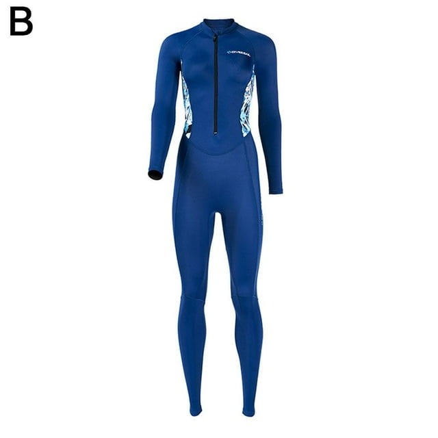 Maillot de Bain à Manches Longues pour Femmes Protection UV contre la Peau Fermeture Éclair avant