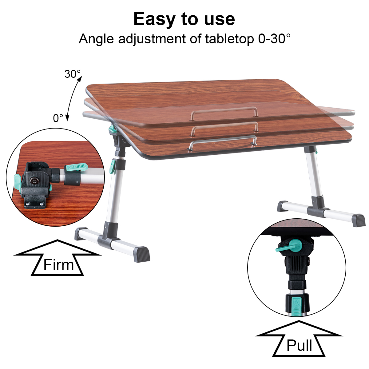 Portable Height Adjustable Laptop Bed Tray Table Standing Desk