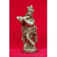 thumbnail image 2 of Krishna Statue in Brass Lord Krishna Idol Standing Krishna Sculpture Hindu God Krishna Figurine Indian Idol Home Temple Decor Showpiece Religious Gift Housewarming Gift Krishna Murti - AtoZ India Cart, 2 of 3
