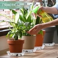 thumbnail image 3 of FGY Plant Saucer 10 Packs 6 inch Clear Plastic Plant Pot Drip Trays, 3 of 8