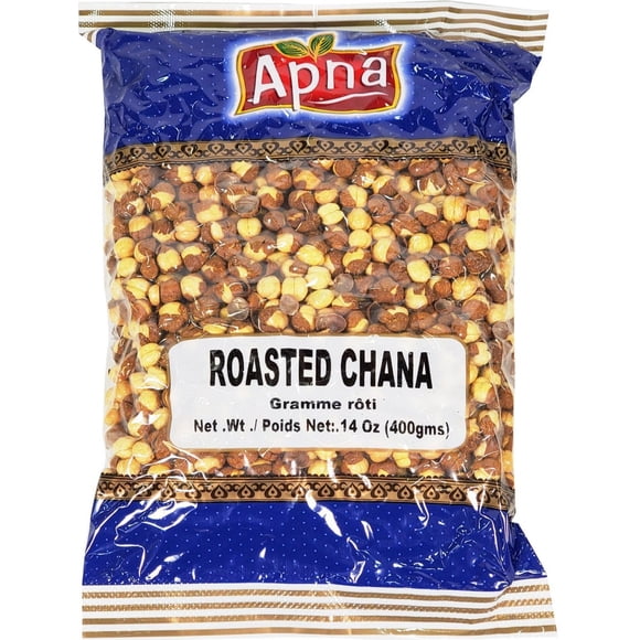 Apna - Chana - Roasted (Chick Peas) - 400g - 1ct - Premium Crunchy Dry Roasted Salted Chickpeas (1ct)