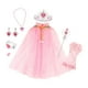 thumbnail image 3 of Disfraz de princesa para niñas con diadema, tiara, corona y cetro. Rosa, 3 of 8