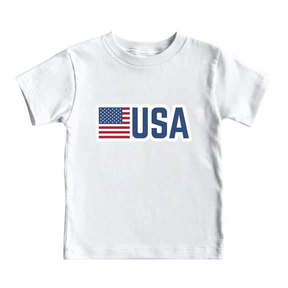 Qopobobo Boys Shirts Boys 4th of July Shirt Toddler American Flag Tshirt for Kids Patriotic Tee Tops Independence Day Outfit White,2-3 Years