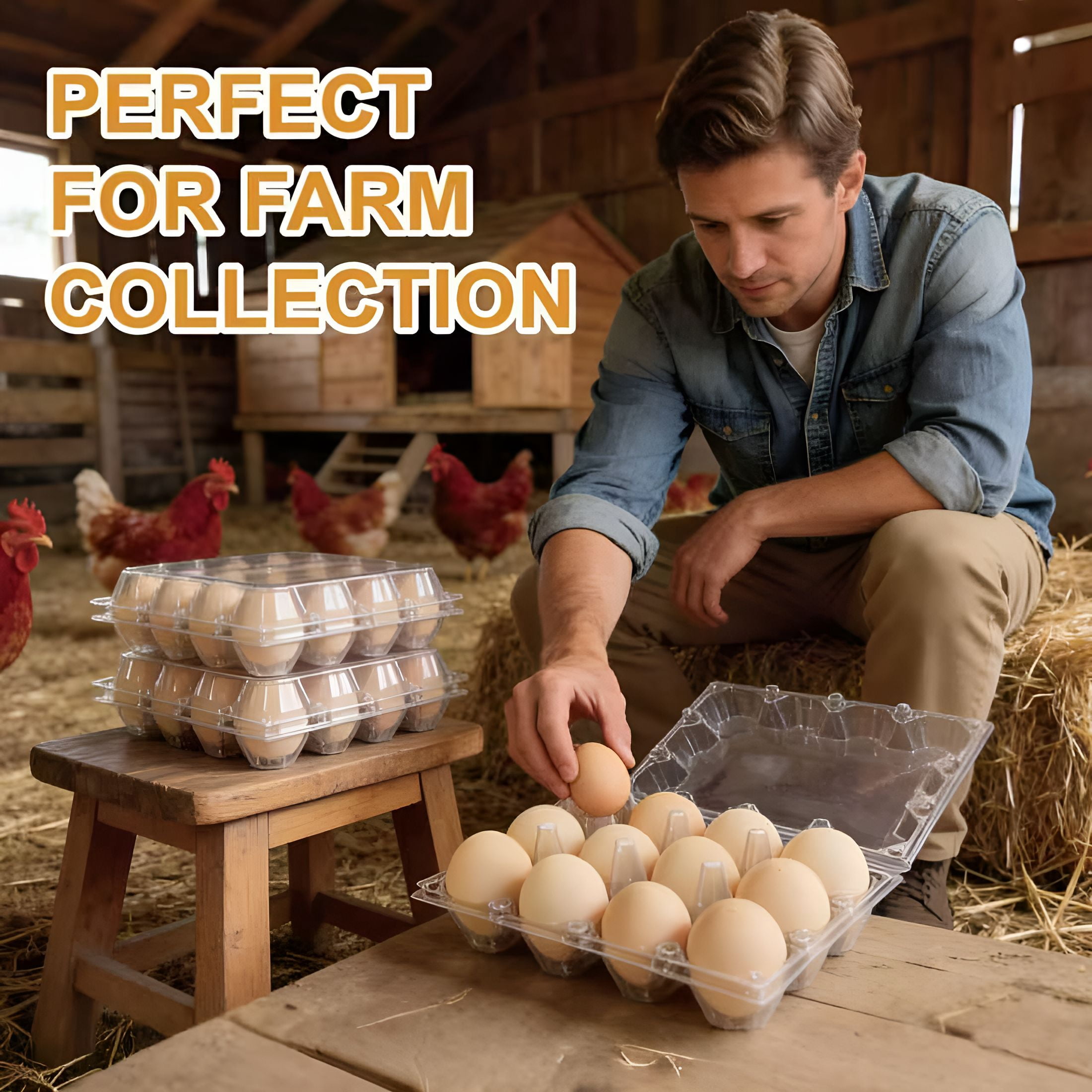 XIBUFE Egg Cartons Egg Storage for Refrigerator,Plastic Egg Cartons Reusable