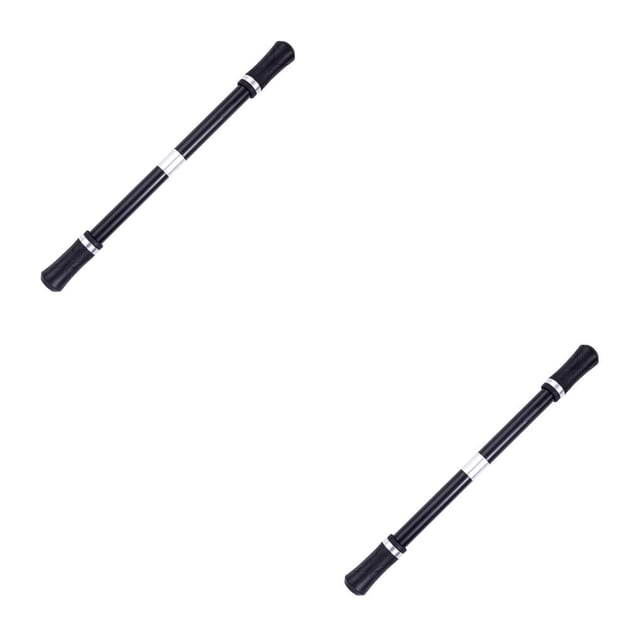 Transemion Beginner Rotating Pens Portable Stress Relief for Spinning Pencils Coordination Exercise Decompression Anti- Toy Type 1 Silver 2Set