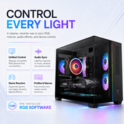 Gigatech Gaming Titan 3 Gaming PC Desktop Bundle - Ryzen 5 5500, RTX 5060, 32GB DDR4, 2TB SSD, RGB, Windows 11, Wi-Fi, Monitor