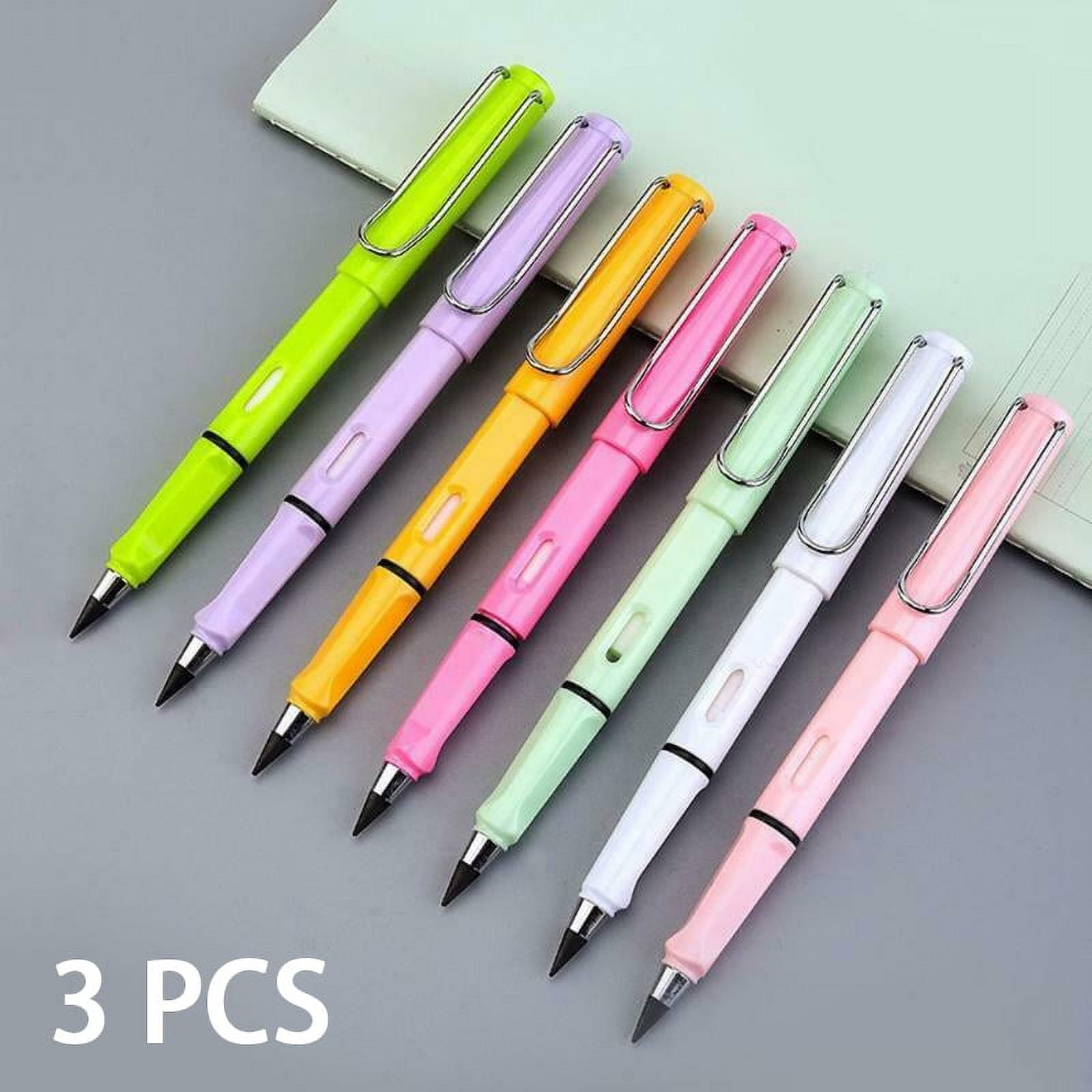 Topboutique Inkless Pencil,7PCS Everlasting Pencil Infinity Inkless Pencil  with Extra 7 Eraser Reusable Everlasting Pencil with 7 Replaceable
