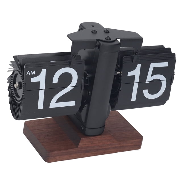 Flip Desk Clock, Retro Flip Desk Clock Mechanical Retro Design, 12 Hours Auto Flip Desk Digital Display,Battery Powered Flip Down Clock for Home Office Decor