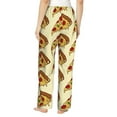 thumbnail image 3 of Pajama Pants Women, Cute Pizza Cartoon Sweatpants Soft Sleep Lounge Pants, Casual PJ Bottoms Pants with Pockets, 3 of 5