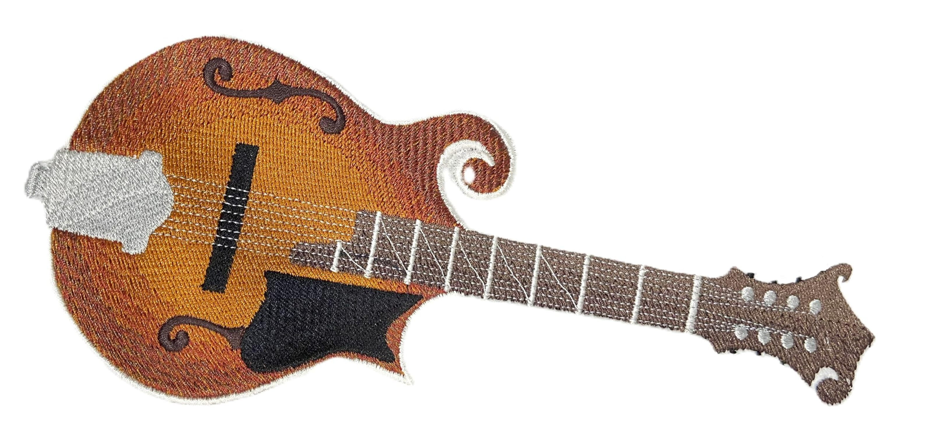 Beyondvision Custom Musical Instruments [ Mandolin] Embroidered Iron on/Sew Patch (5.87" x 8.17")
